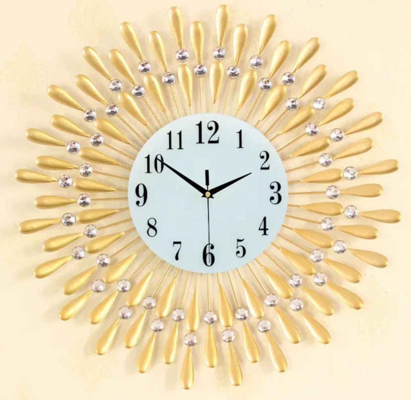 Quartz Crystal Iron Wall Clock