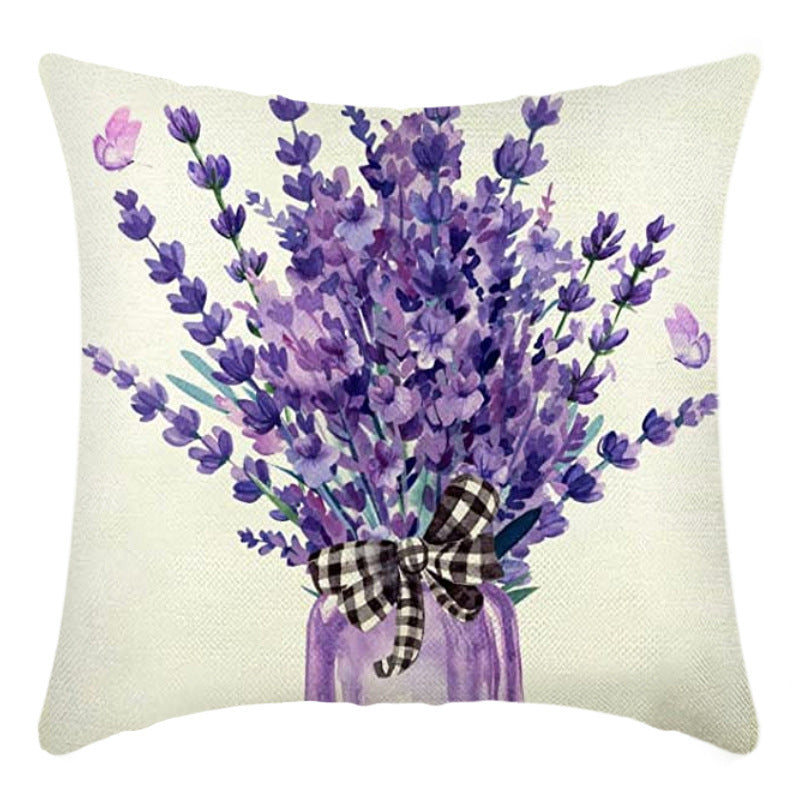 Summer Green Plant Flower Pillow Cover