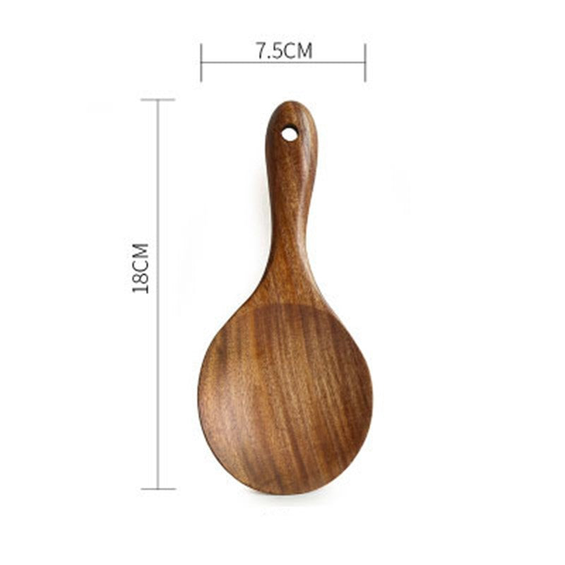 Household Non-stick Wooden Cookware Set