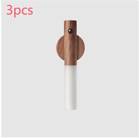 USB Magnetic Wood Cabinet Night Lamp