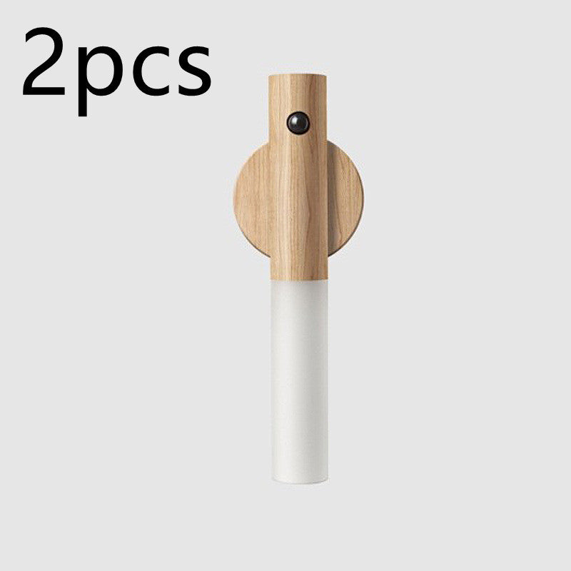 USB Magnetic Wood Cabinet Night Lamp