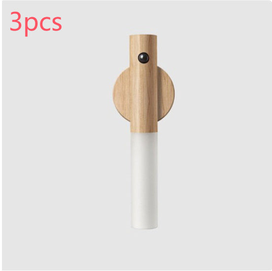 USB Magnetic Wood Cabinet Night Lamp