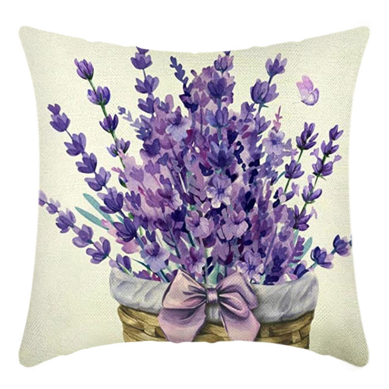 Summer Green Plant Flower Pillow Cover