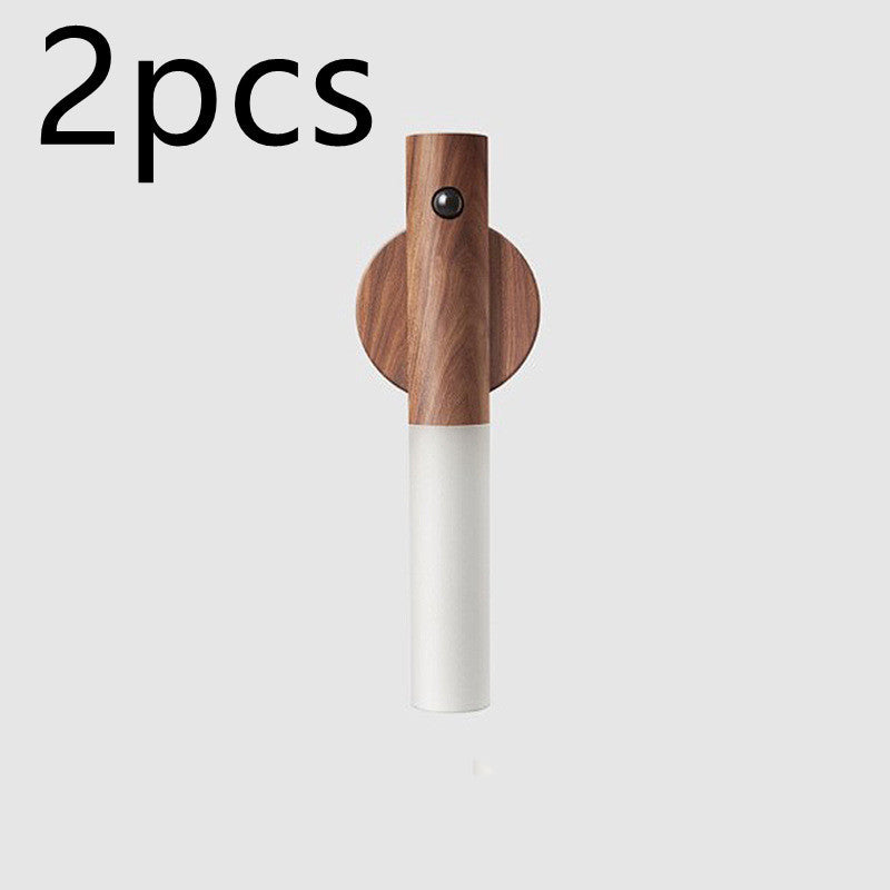 USB Magnetic Wood Cabinet Night Lamp