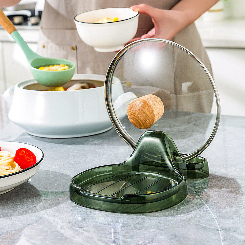 Kitchen Counter Pot Cover Shelf