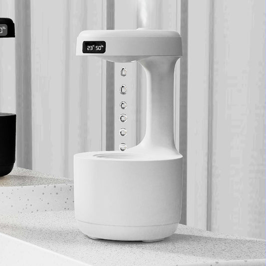 Water Drop Anti-Gravity Humidifier With Clock