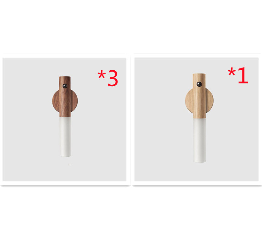USB Magnetic Wood Cabinet Night Lamp