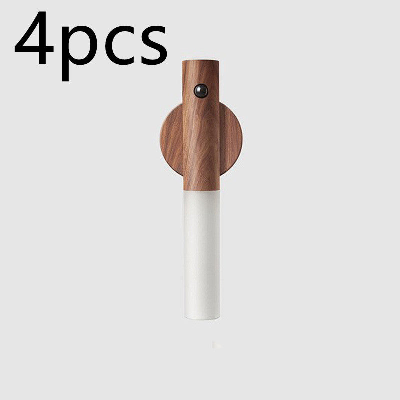 USB Magnetic Wood Cabinet Night Lamp