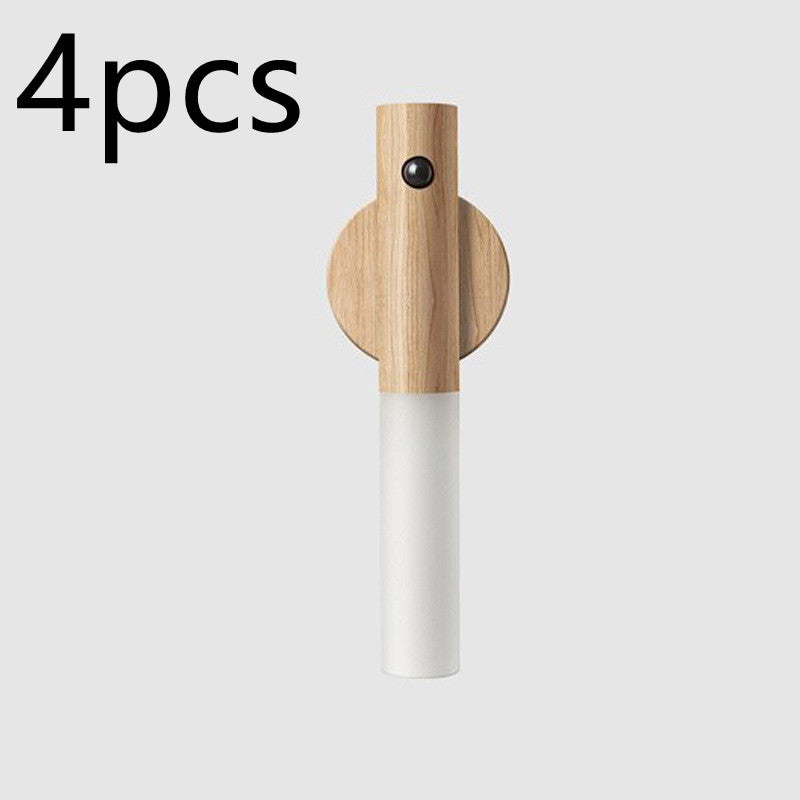 USB Magnetic Wood Cabinet Night Lamp
