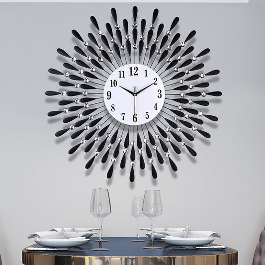 Quartz Crystal Iron Wall Clock