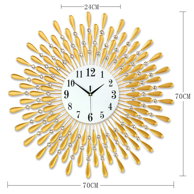 Quartz Crystal Iron Wall Clock