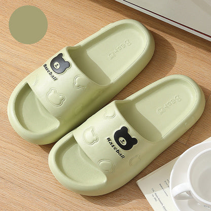 Summer Indoor Cute Cartoon Bear Slippers