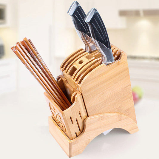 Bamboo Wooden Knife Holder