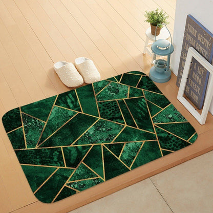 Coral Marble Velvet Door Floor Mat