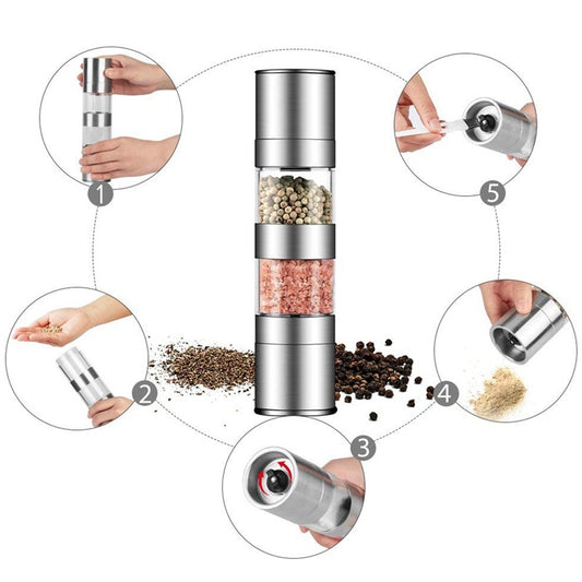 Stainless Steel Multi-Layers Salt and Peper Grinder