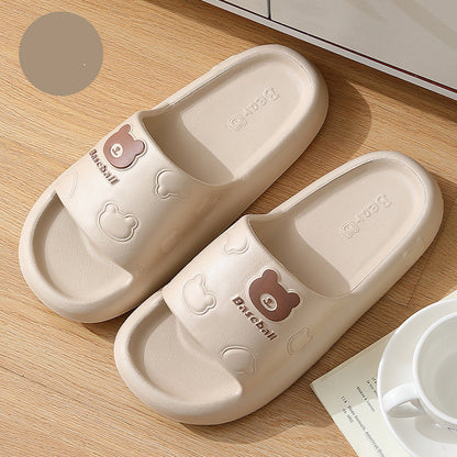 Summer Indoor Cute Cartoon Bear Slippers