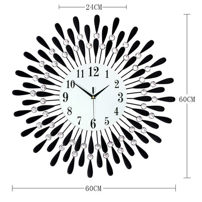 Quartz Crystal Iron Wall Clock