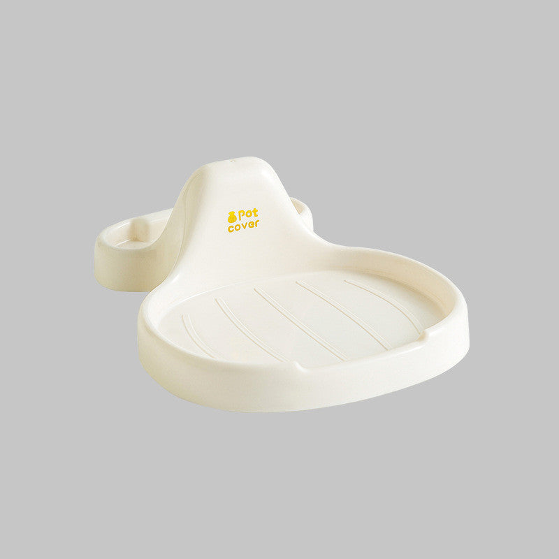 Kitchen Counter Pot Cover Shelf