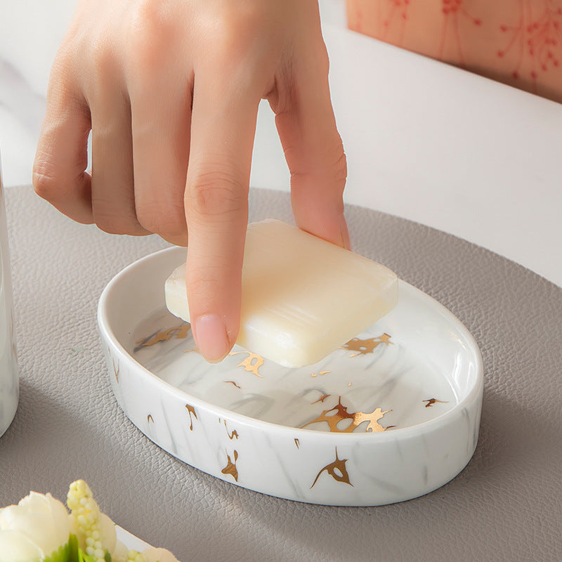 Ceramic Marble Bathroom Wash Kit