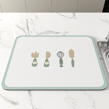 Kitchen Draining Teacup Mat