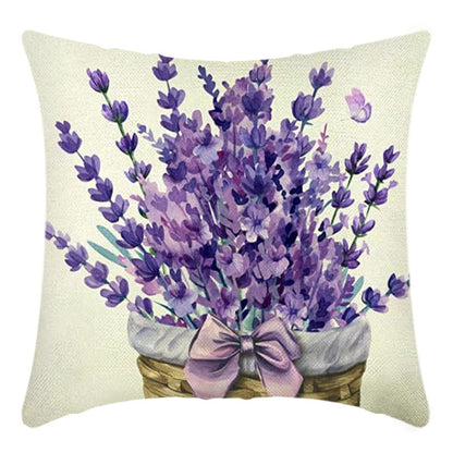 Summer Green Plant Flower Pillow Cover