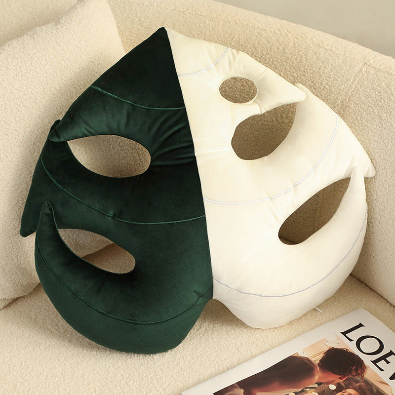 Philodendron Green Plant Shaped Pillow