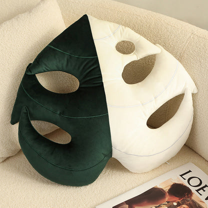Philodendron Green Plant Shaped Pillow