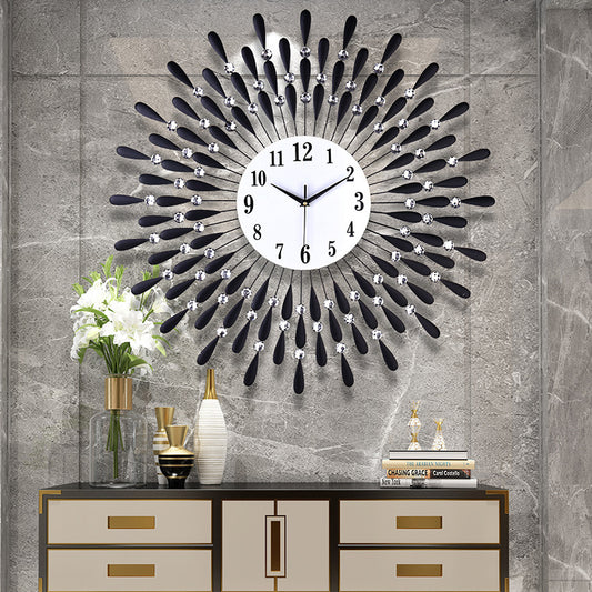 Quartz Crystal Iron Wall Clock
