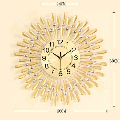 Quartz Crystal Iron Wall Clock