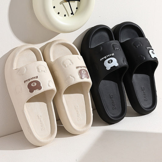 Summer Indoor Cute Cartoon Bear Slippers