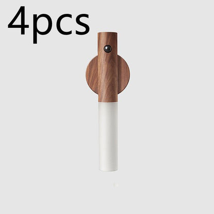 USB Magnetic Wood Cabinet Night Lamp