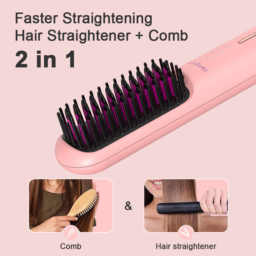 Portable USB 2 In 1 Hair Straightener Comb