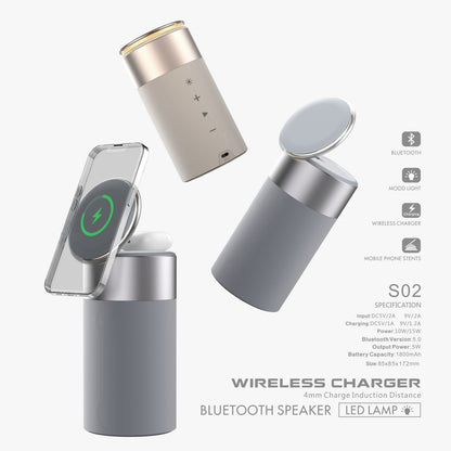 3-in-1 Multi-Function Wireless Charger Bluetooth Speaker