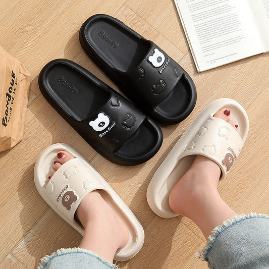 Summer Indoor Cute Cartoon Bear Slippers