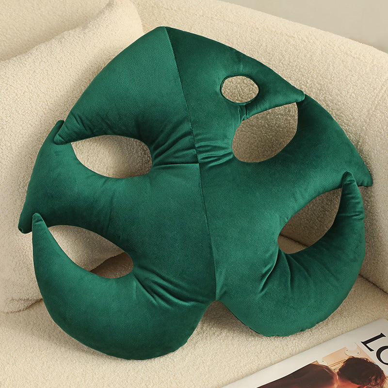Philodendron Green Plant Shaped Pillow