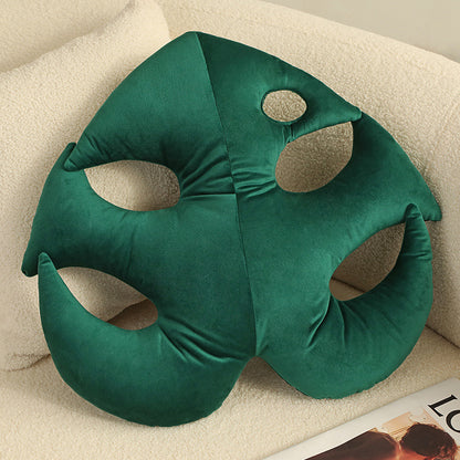 Philodendron Green Plant Shaped Pillow