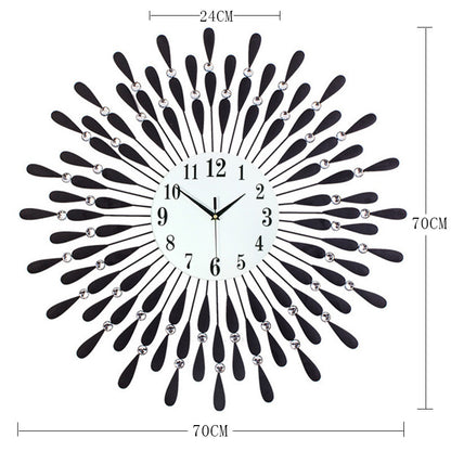 Quartz Crystal Iron Wall Clock