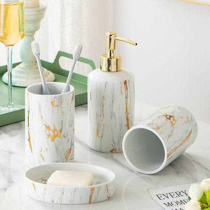 Ceramic Marble Bathroom Wash Kit
